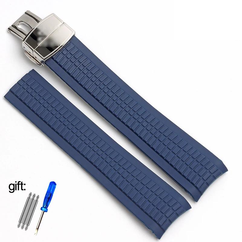 Hochwertiges Weiches Gummi-Uhrenarmband Aquanaut Passend Für Patek Philippe Silikon 5164A 5167A 5168A 21mm Faltschließe Uhrenarmband