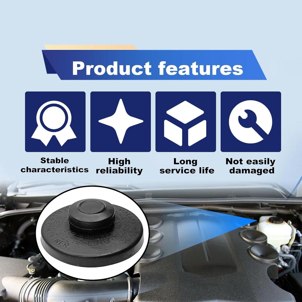 Brake Master Cylinder Fluid Reservoir Cap Compatible With Toyota Highlander 4Runner Sienna Avalon Corolla RAV4 Camry Replace OE 47230-06010