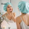 Quick Dry Hair Drying Towel Women Satin Cap, Double Layer Turban Wrap, Water Absorbent Wrap Hat for Curly, Long