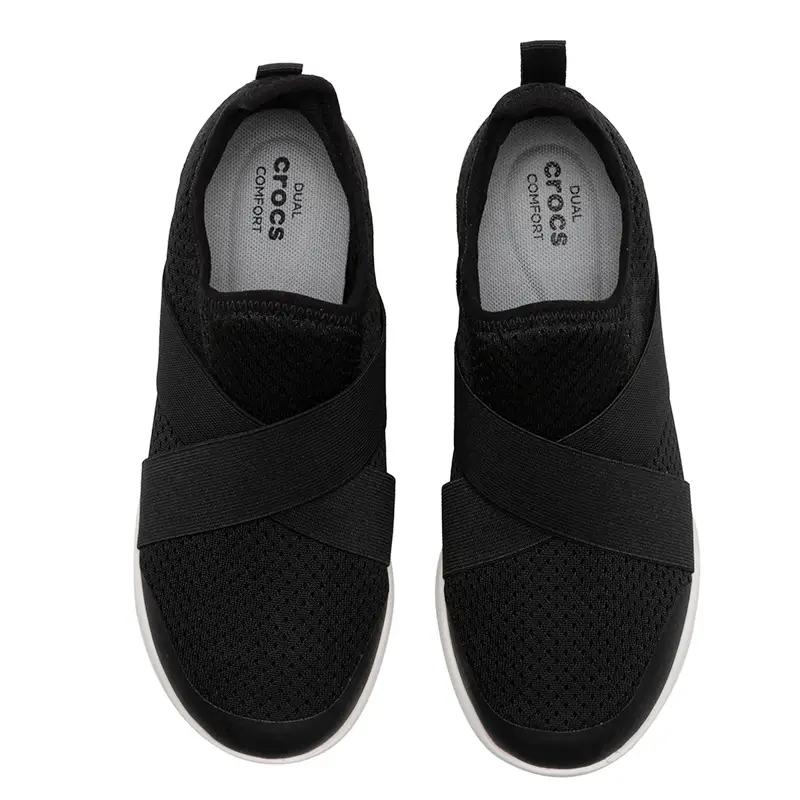Crocs Lightweight Comfortable Breathable Slip-Resistant Durable Low-Top Casual Shoes Women Shoes Black 203997-066