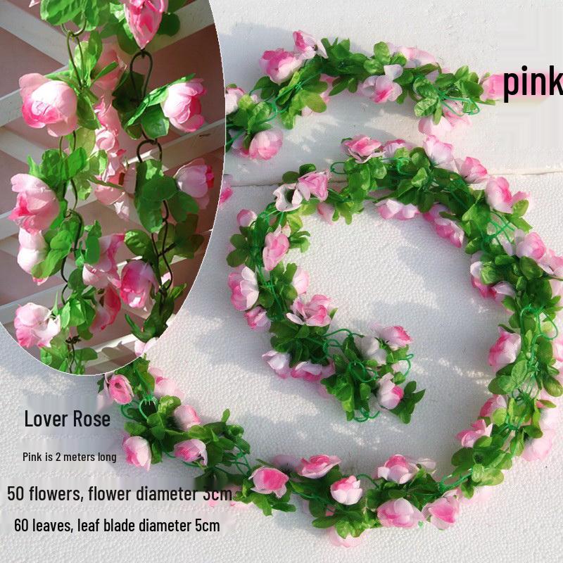 Artificial Rose Vine Hanging Decor for Walls and Ceilings