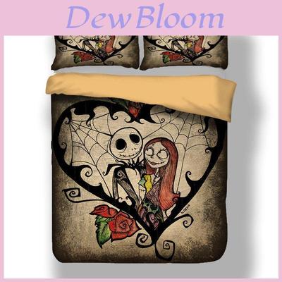 Luxurious Nightmare Before Christmas Duvet Cover With Pillow Cases Quilt Cover Bedding Set For Halloween Enthusiasts