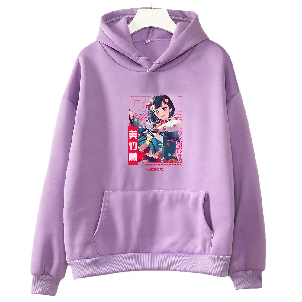 BanGG Dream Ran Mitake Graphic Sweatshirts Popular Character Print Clothes Women Cute Aesthetic Anime Hoodie Autumn Fashion Tops