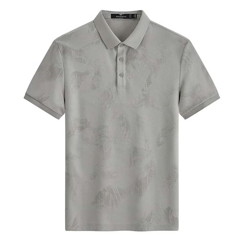 SEPTWOLVES Men's Printed Short-Sleeve Polo Shirt