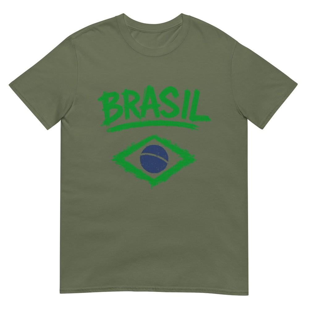 Brasil With Brazilian Flag Unisex Unisex Kids Yellow Brazil Tshirt
