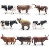 Pvc Farm Cow Long Horned Bull Yellow Cattle Model For Kids Learning Toy And Home Decoration