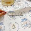 100% Cotton Korean Style Cartoon Kitten Floral Fabric for Women's & Children's Clothing, Family Outfits, Homewear, DIY Projects