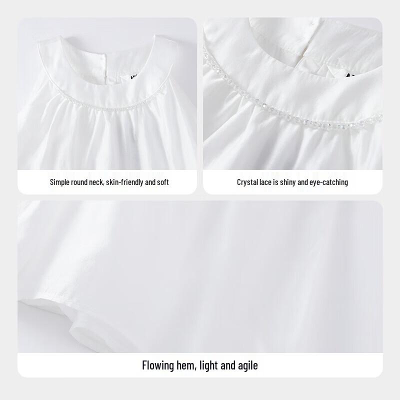 Annil Mädchen Ärmelloses Prinzessinnen A-Linien Kleid