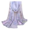 Neuer Damen-Dünnschal aus Seide für Frühling und Sommer, hochwertiger Chiffon-Gaze-Schal mit Druck, Geschenk für die Mutter, doppelt verwendbarer Schal/Stola
