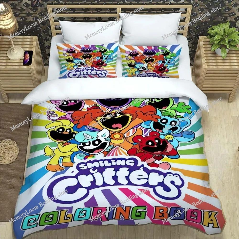 3D Print Anime Smiling Animals CATNAP DOGDAY Bedding Set Brand New Cool Anime Quilt Cover Pillowcase Cute Cartoon Children Gift