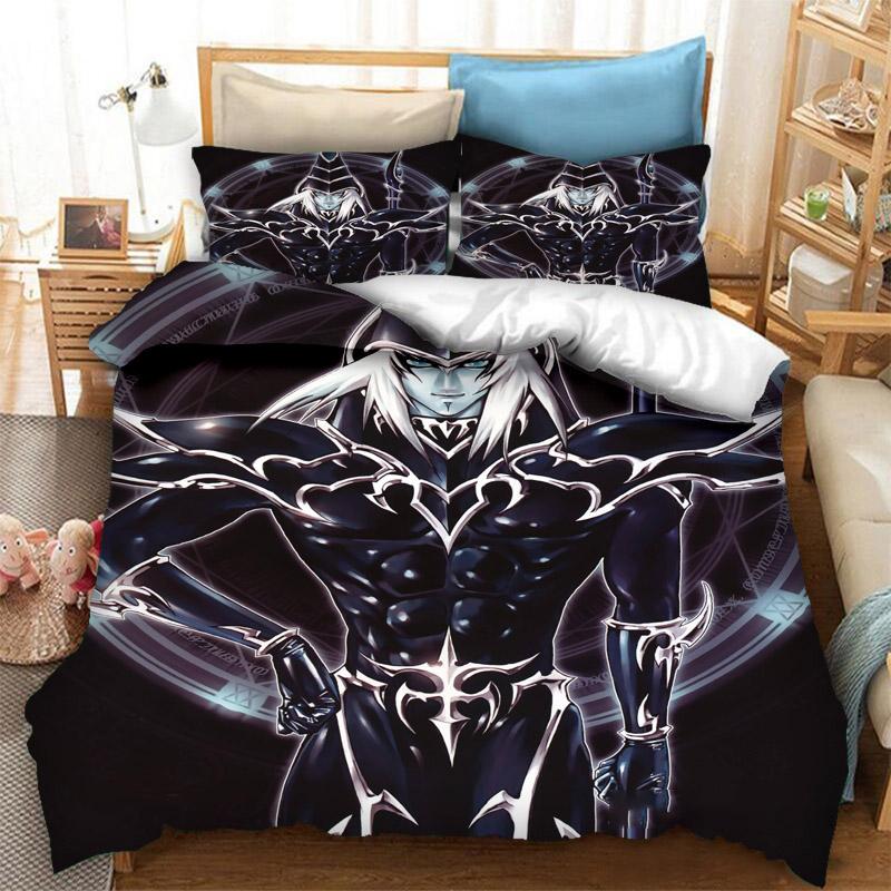 Anime Yu Gi Oh Duel Yugi Bedding Set Boys Girls Twin Queen Size Duvet Cover Pillowcase Bed Kids Adult Fashion Home Textileextile