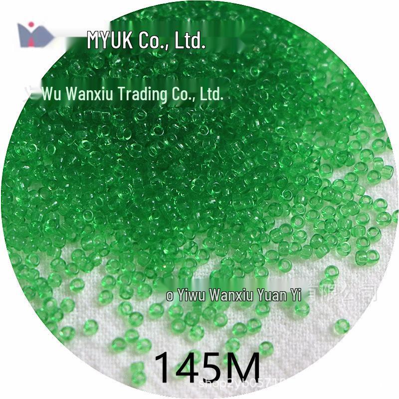 1.5mm Transparent Miyuki Glass Seed Beads for DIY Hairpins, Embroidery, and Bracelet Crafting.