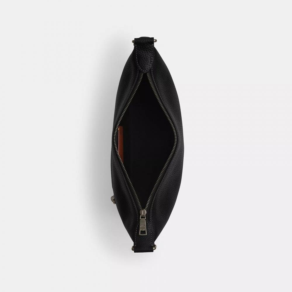 Coach Small Finn Crossbody Bag With Pouch Gunmetal Black