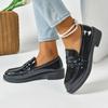 2025 Spring and Summer Japanese Retro Versatile Loafers Square Head Thick Sole Heightening British Style Small Leather Shoes Female Student Single 