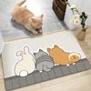 Kawaii Animal Back View Welcome Doormat Cute Rabbit Cat Corgi Butt Pattern Floor Mat Sweet Home Entryway Decor Floor Rug