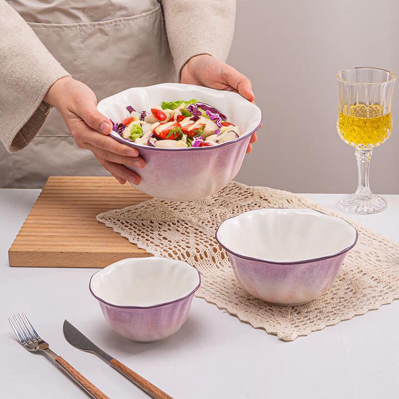 ZISIZ Purple Gradient Ceramic Dinner Plate