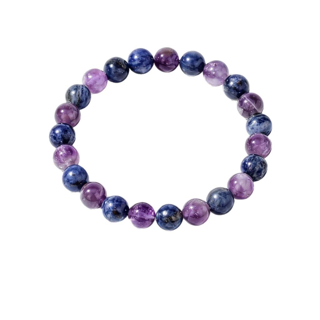 Cadeaux Festifs Bracelet Perles Améthyste Sodalite Pierre Naturelle Guérison Bijoux Mode Pour Hommes Femmes Usage Quotidien Cadeau