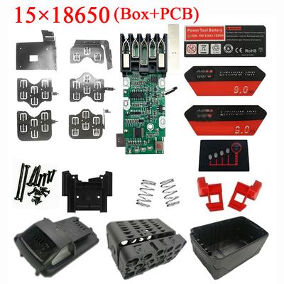 M18 Li-ion Battery Plastic Case PCB Charging Protection Circuit Board Shell For Milwaukee 18V 3Ah 6Ah 9Ah Housings Sticker Label
