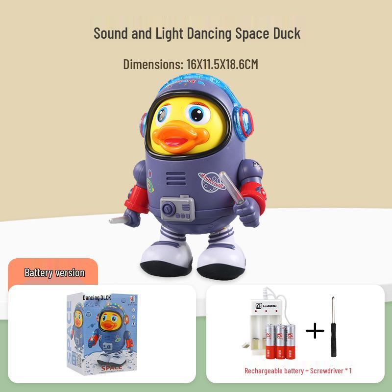 Electric Space Duck Dancing Toy for Babies and Kids (6+ Months) – Singing Robot Duckling