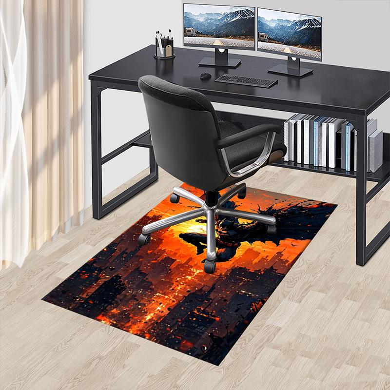 

Batman,Gotham City Office Carpet Chair Mats, Home Decor Dormitory Floor Protector With Anti-Skid Backing, Large Area Coverage, Christmas Dec 60cm by 90cm