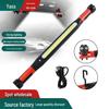Multifunctional Emergency LED Work Light: Magnetic Flashlight with Hook, Rechargeable Outdoor COB Camping Light