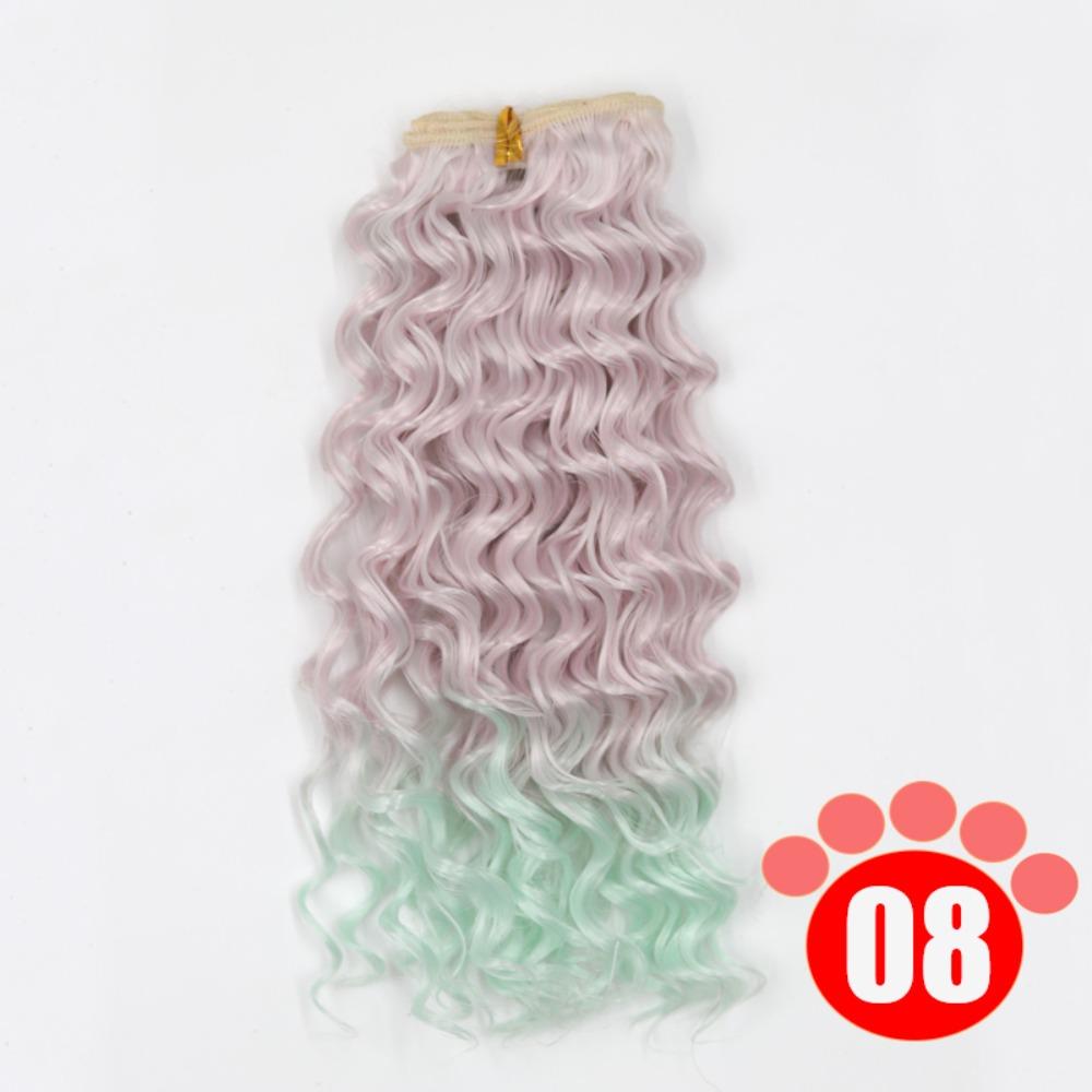 Gradient Color BJD SD Doll Hair Curly Hair Blyth Doll Wigs Accessories  Wig Making