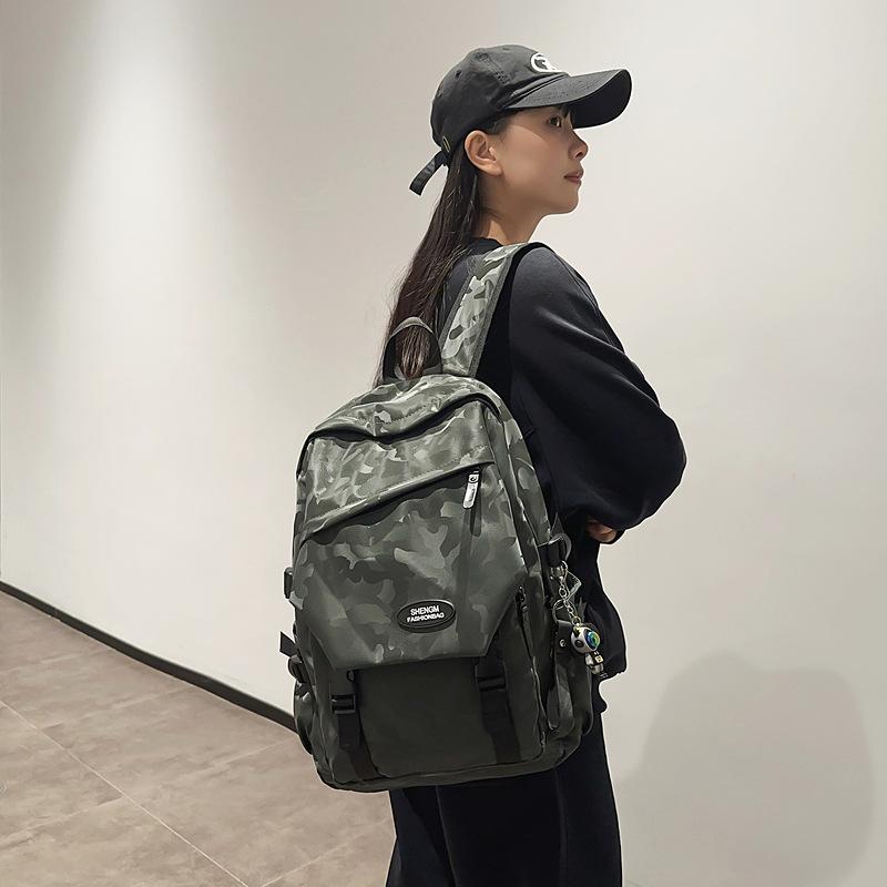 Schoolbag schoolbag male and female college students strong and durable color matching backpack 1011 new junior high school students high school