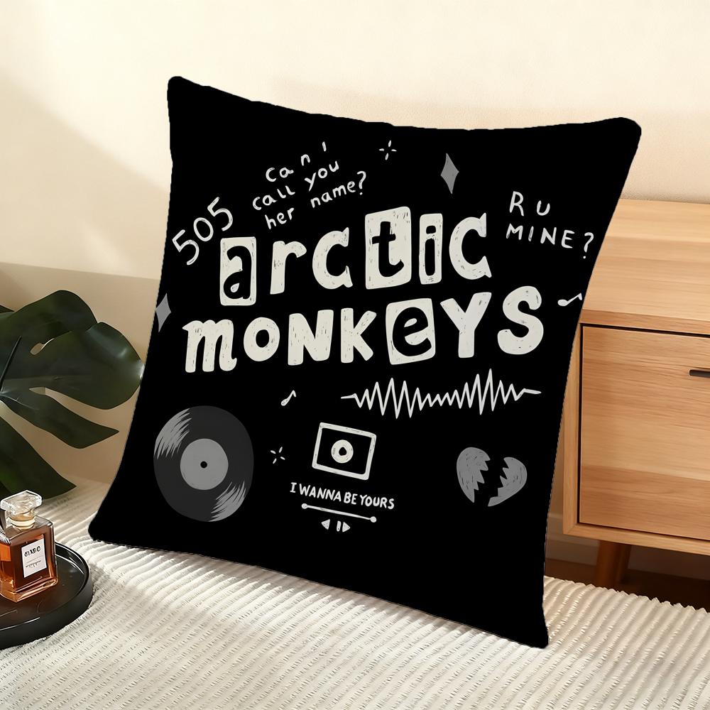 Band AArctic MMonkeys Cushion Cover Soft Short Plush Pillow Cover Smooth Cozy Texture Aesthetic Cushion Case Home Decor