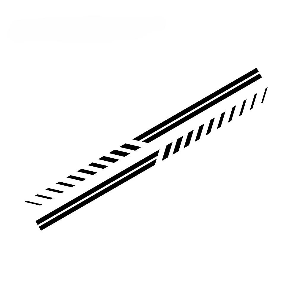 

2PCS Car Body Side Stripe Skirts Stickers Self-adhesive Vinyl Decals Car Body Decoration Stickers Accessories For Tesla Model Y чорний