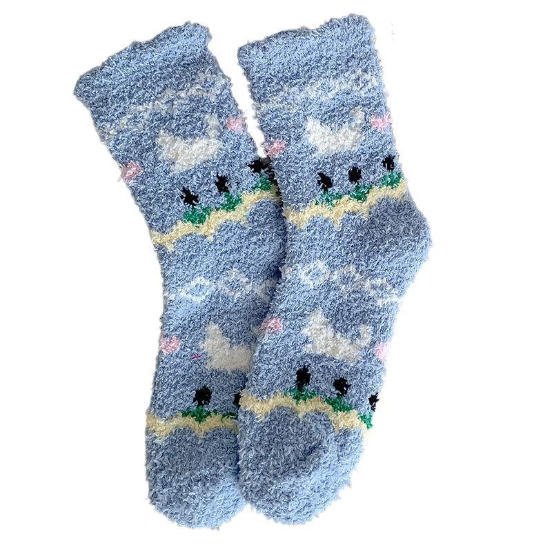 Thick Socks for Women In Autumn and Winter, Coral Fleece, Long Winter Socks, Plush Warmth, Home Fleece, Love for Sleeping, Floor Socks