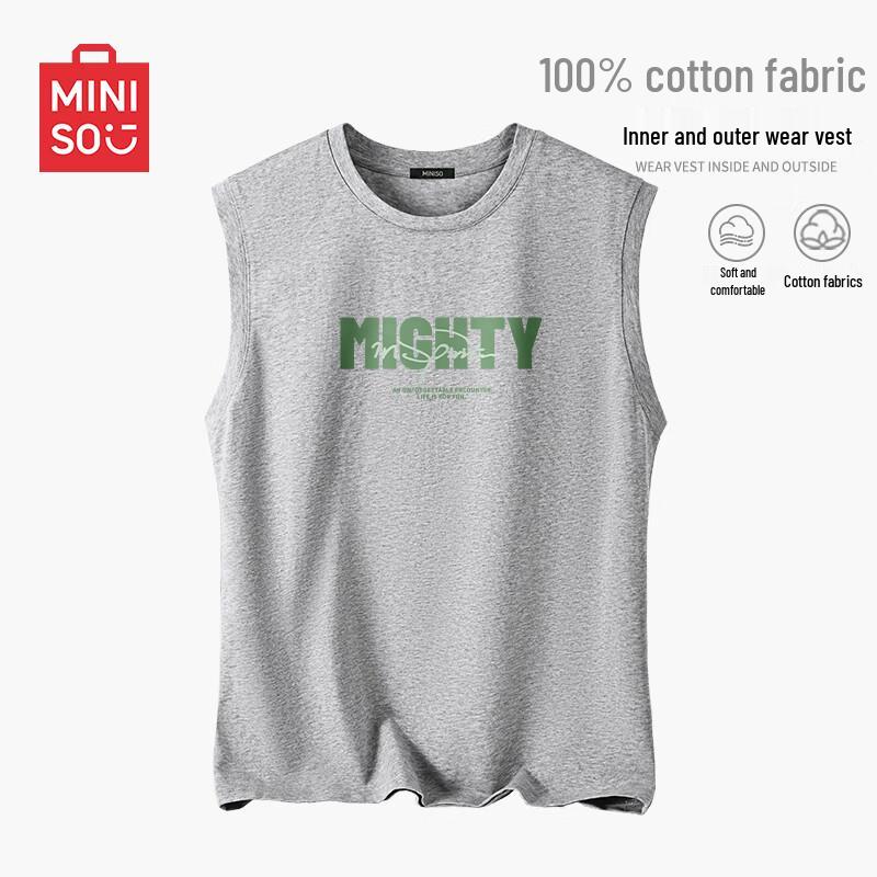 MINISO Мужская летняя спортивная и уличная жилетка без рукавов 3XL