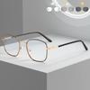 Oversized Square Anti-blue Light Glasses Men Women Ultra Light Big Photochromic Glasses Fashion Decorative Eyeglasses