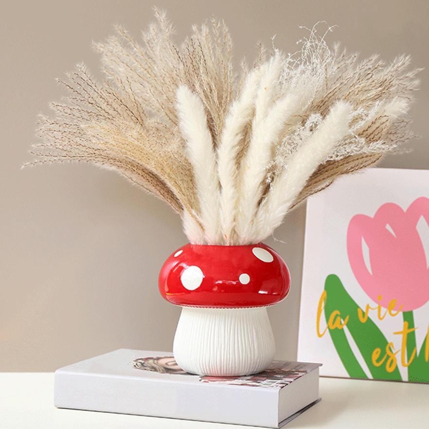 Kreative Pilz Vase Keramik Hydrokultur Vase Blume Anordnung Wohnkultur Desktop Ornamente Blumentopf