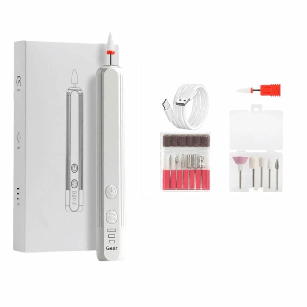 Rechargeable Electric Nail Drill Set Cordless Electric Nail Grinder Nail File Machine Polishing белый
