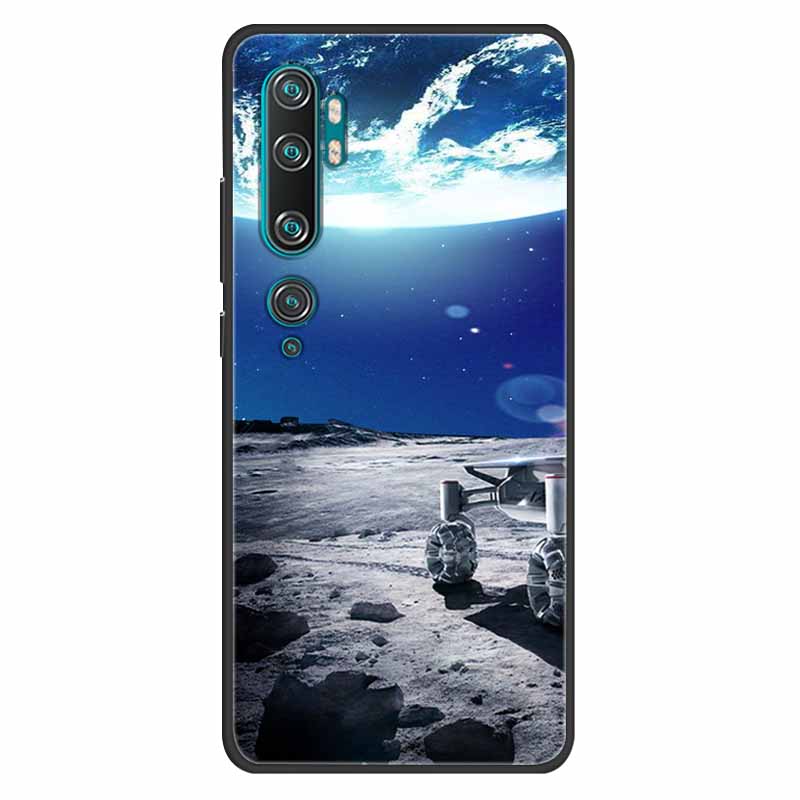 For Xiaomi Mi Note 10 Case Silicone Soft Owl Lion TPU Fashion Back Cover For Xiaomi Mi Note10 Cases Protective Printed Covers