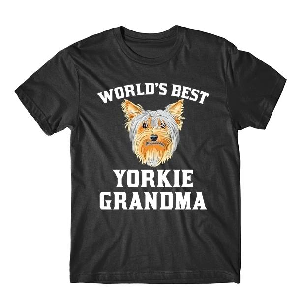 World s Best Yorkie Grandma Dog Graphic T-Shirt L