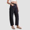 Damen Jeans mit hoher Taille und gewaschener Optik, modische, vielseitige Hose mit geradem Bein