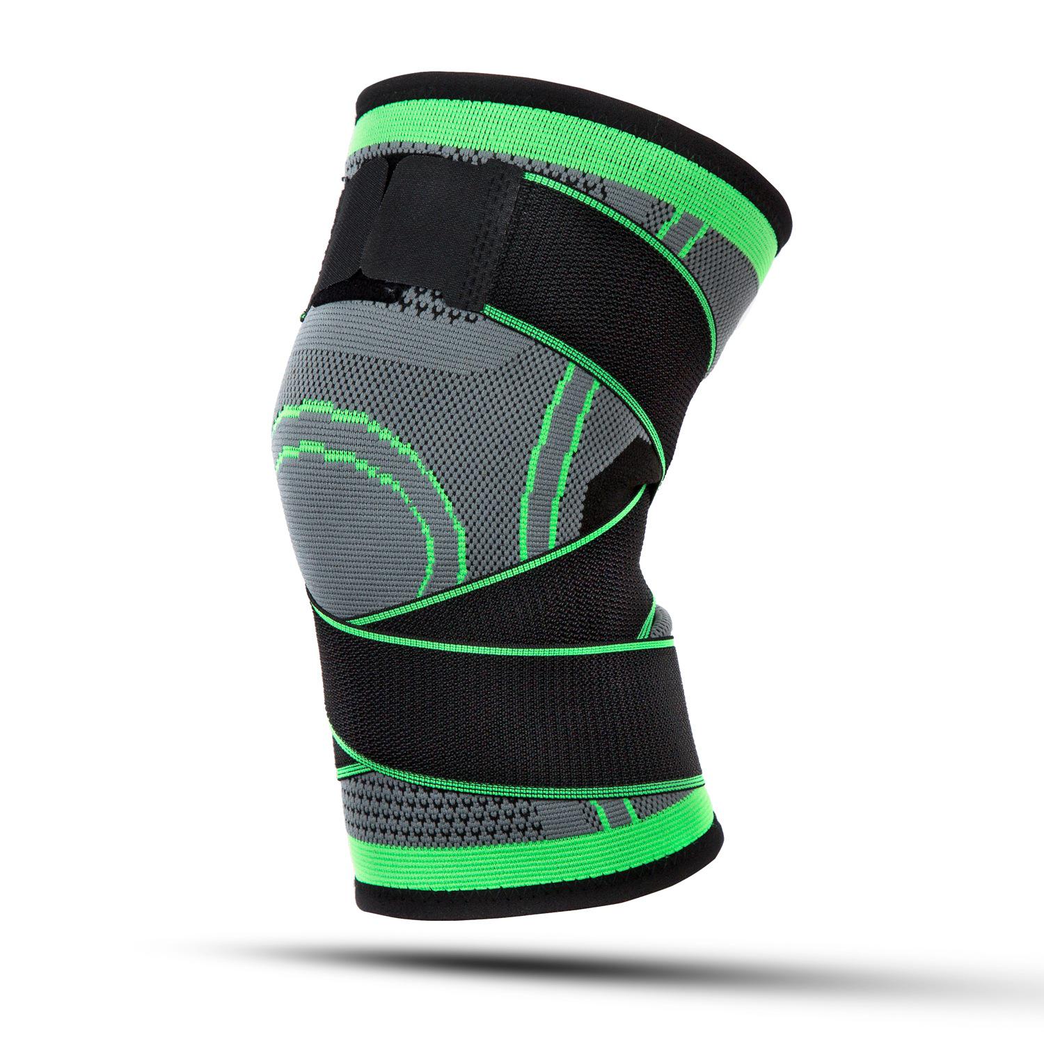 

Unisex Non-Slip Nylon Knee Pads: Summer Outdoor Sports Compression Support for Running, Cycling, Basketball. Large зелёный