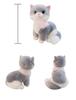 Realistic Meowing Musical Cat Plush Toy - Lying Kitten Doll Birthday Gift