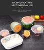 6Pcs/lot Food Adjustable Elastic Silicone Cover Cap Universal Expandable Lids for Cans Dishes Bowl Reusable Stretch Kitchen