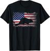 Patriotic Beaver Tee for Wild Animal Enthusiasts with American Flag