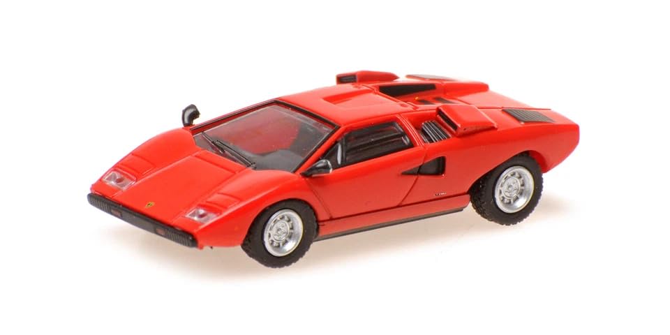 MiniChamps 1/87 Lamborghini Countach LP400 1974 Red MINICHAMPS Countach HO Scale Die-Cast Model Car