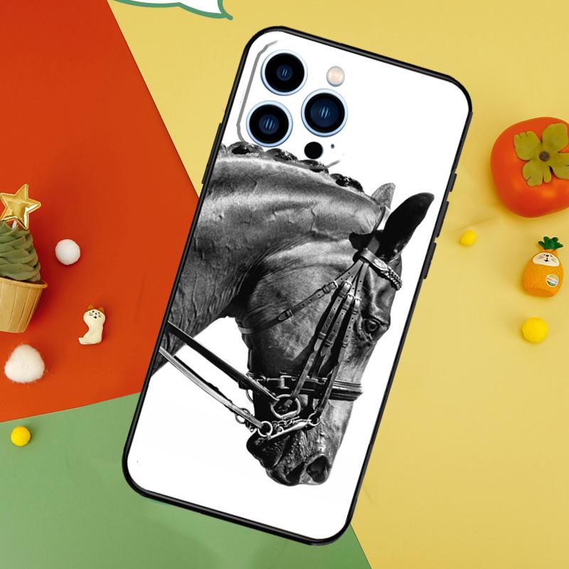 Horse Sketch Phone Case For iPhone 17 Pro Max 16 15 14 13 12 11 Pro Max Plus 12 13 Mini 16e 17 Air Cover