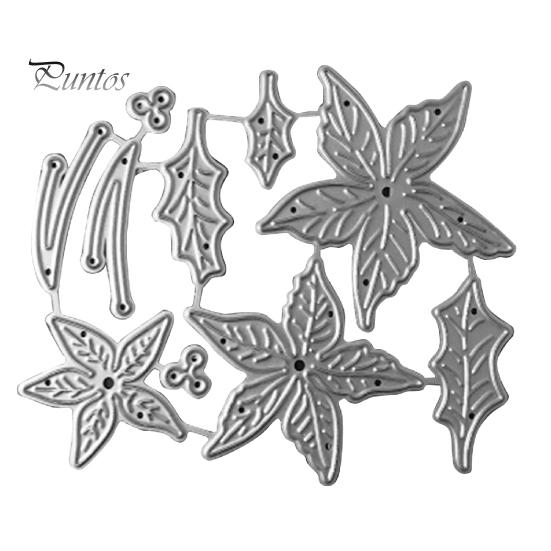 

Режущие штампы Легкие многоразовые DIY Цветочные штампы для резки металла на Рождество серебряный