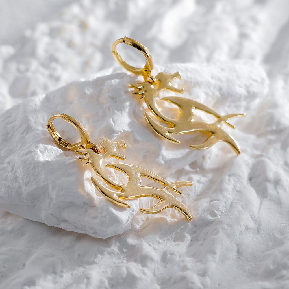 Contemporary Alloy Dragon Earrings For Women Fashion Street Style