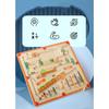 Wooden Magnetic Maze Puzzles Game for Children Color and Number Pen Moving Ball Learning Education Montessori Toys Gift for Kids