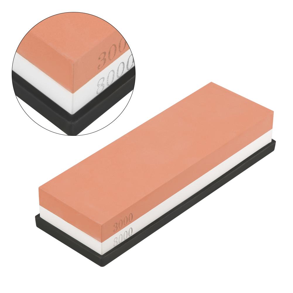 Two Sides 3000&8000 Kitchen Knife Sharpener White Corundum Sharpener Stone
