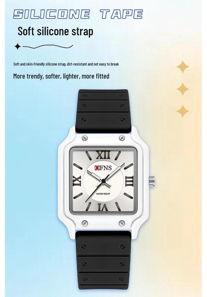 OFNS Quartz Student Watch: Waterproof, Luminous Alloy for Exams