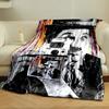 A Recursive Pattern of a Person Holding a Camera Displaying Itself. for All Seasons Blanket Lunch Break Throw Gift