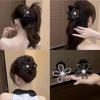 Exquisite Funkelnde Diamant Hohlblume Haarspange Damen 2024 Neue Haarnadel High-End Hinterkopf Hochsteckfrisur Haifischklemme Haarschmuck